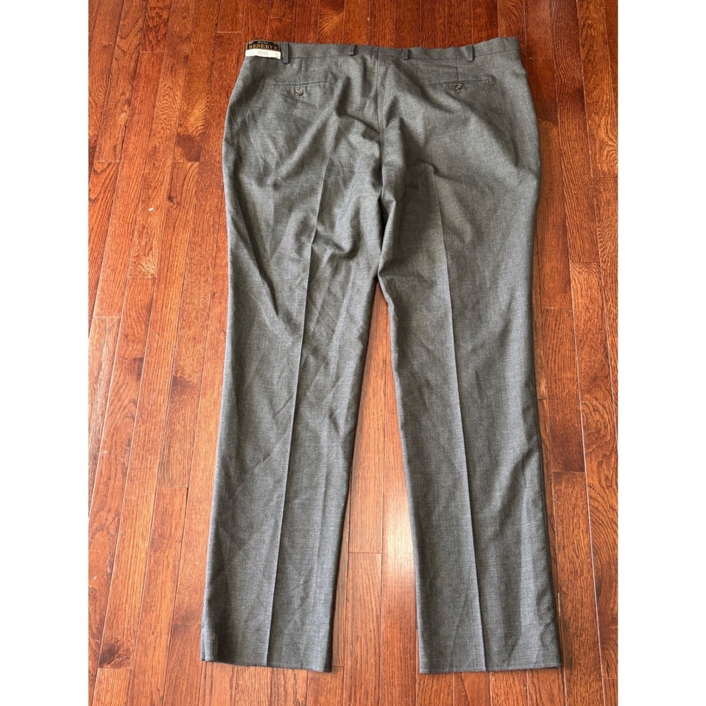 Jos A Bank Reserve VBC Italian Wool Pants 46R Gray Tailored Fit NWT Unhemmed - Picture 10 of 10